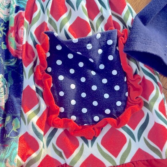 2/$22 Multi colored Ruffle Dress 🧡 - Picture 2 of 4